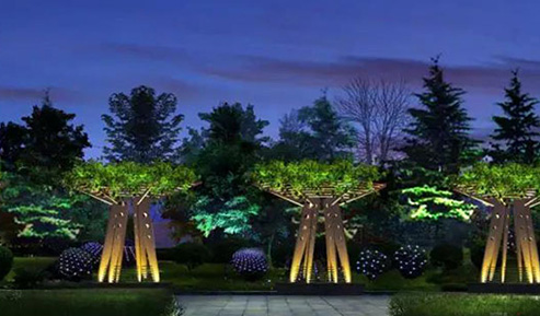 景觀照明中泛光燈、射燈、埋地燈的應用