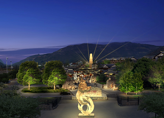 勉縣諸葛忠義街夜景照明設計