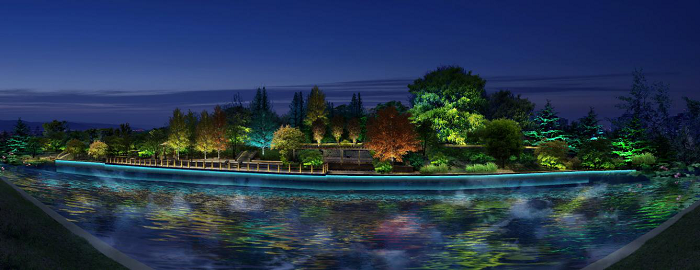 綠植照明效果圖